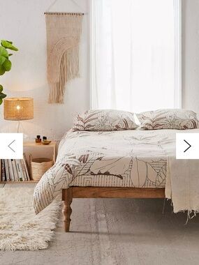 Urban Outfitters Mariah Boho Duvet Sham Set - Brown on Cream